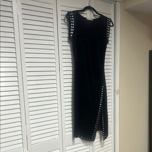 MICHAEL Michael Kors Black Asymmetrical Sheath Dress